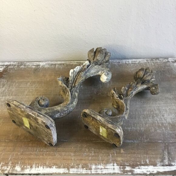 Classic candlesticks with finials to hide candle hole on a base with scrolls - Picture 5 of 7